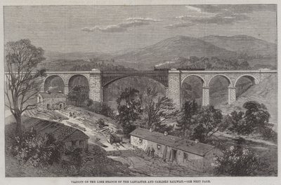 Viaducto en la rama Lime del ferrocarril de Lancaster y Carlisle de Richard Principal Leitch